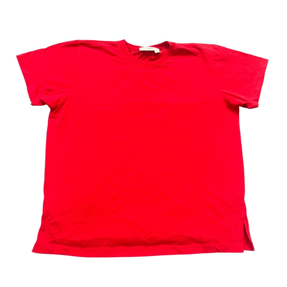Elisabeth Liz Claiborne T-Shirt Womens 2 Red Cotton Short Sleeve Basic Vintage